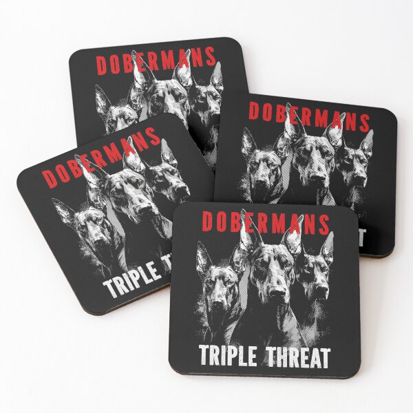Item preview, Dobermans Triple Threat – Doberman Trio Perfect Gift For Doberman Lover designed and sold by MadeByRobots.