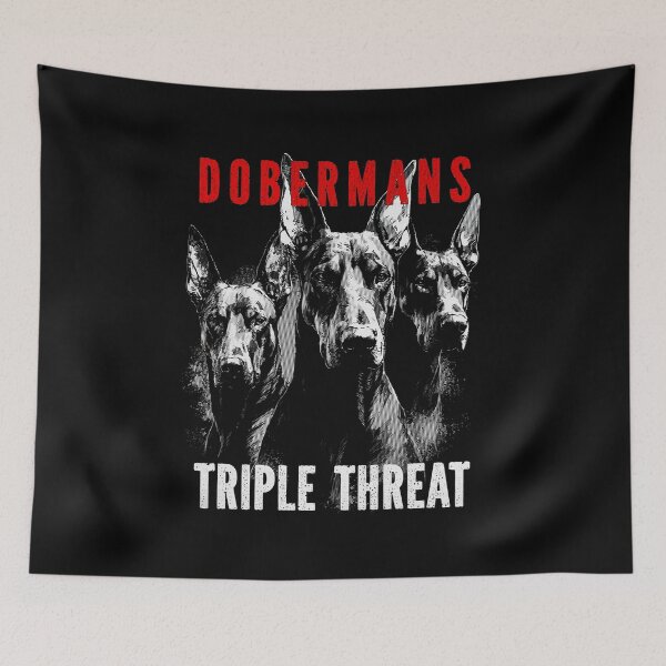 Item preview, Dobermans Triple Threat – Doberman Trio Perfect Gift For Doberman Lover designed and sold by MadeByRobots.