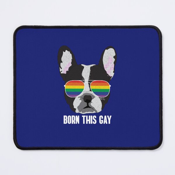 Item preview, BORN THIS GAY - Funny Boston Terrier Dog Gay Pride Flag designed and sold by Lightfield.