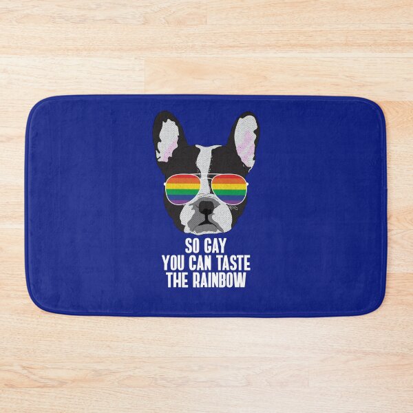 Item preview, SO GAY YOU CAN TASTE THE RAINBOW - Funny Boston Terrier Dog Gay Pride Flag designed and sold by Lightfield.