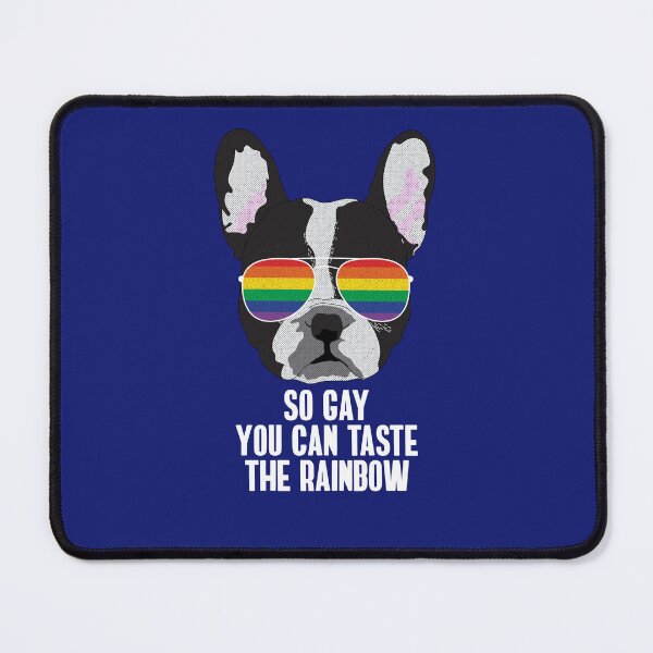 Item preview, SO GAY YOU CAN TASTE THE RAINBOW - Funny Boston Terrier Dog Gay Pride Flag designed and sold by Lightfield.