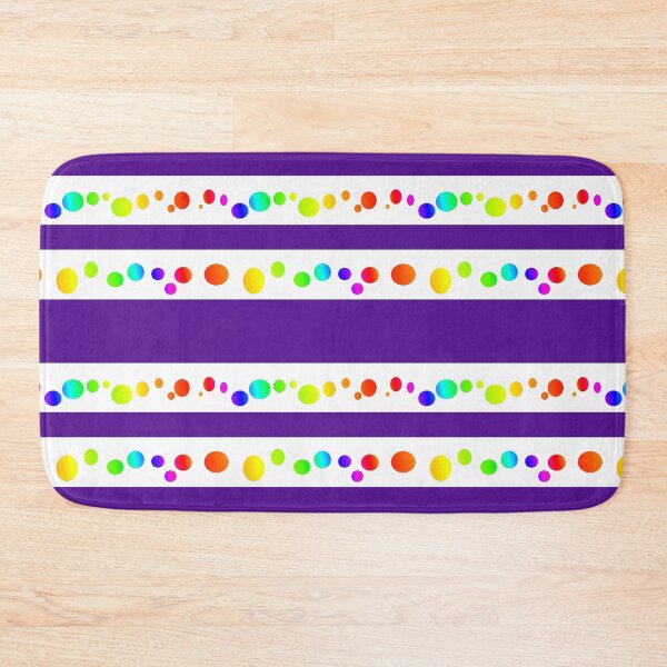 Item preview, Rainbow indigo blue lines and dots | Colorful blue violet stripes designed and sold by lausn.