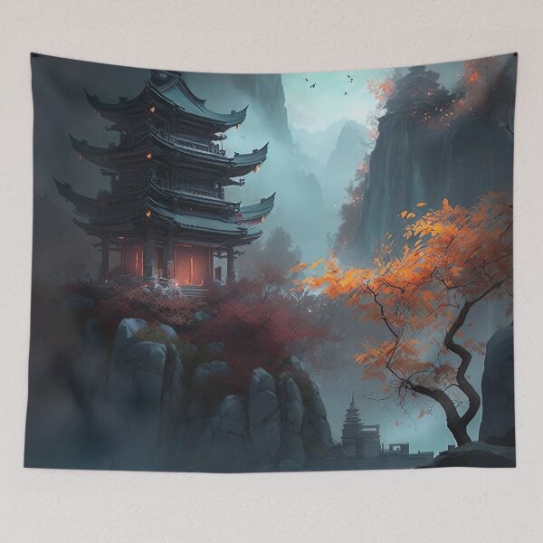 Item preview, Japansche Kunst Landschaft designed and sold by SasukiMedia.