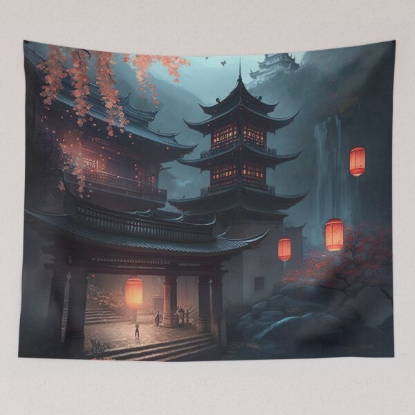 Item preview, Japansche Kunst Landschaft designed and sold by SasukiMedia.