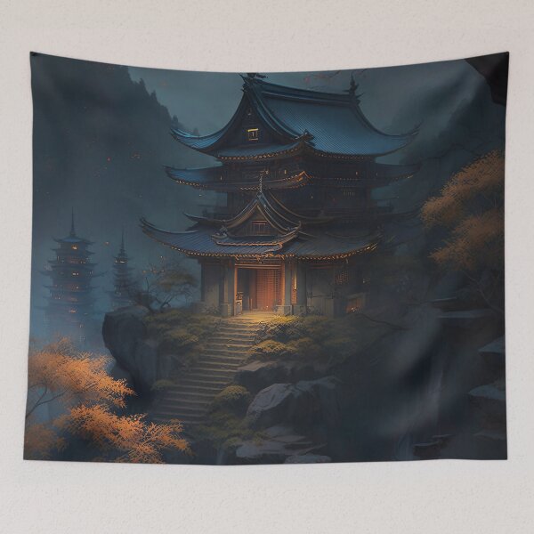 Item preview, Japansche Kunst Landschaft designed and sold by SasukiMedia.