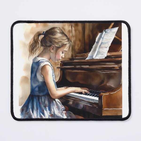 Item preview, Girl playing piano designed and sold by Sicilian-art.