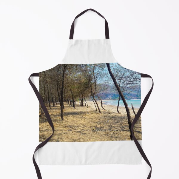 Item preview, Pine tree forest at Pacitan beach with mountain in backround designed and sold by kall3bu.