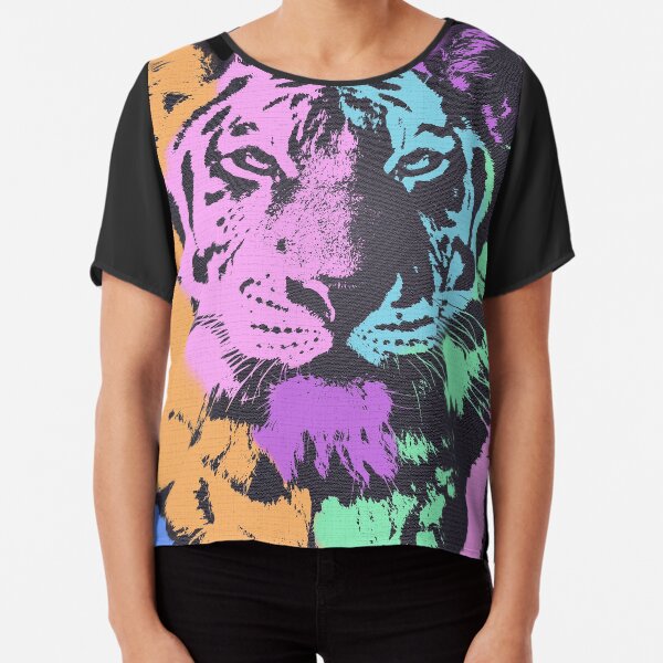 TIGER MULTICOLOR Chiffon Top