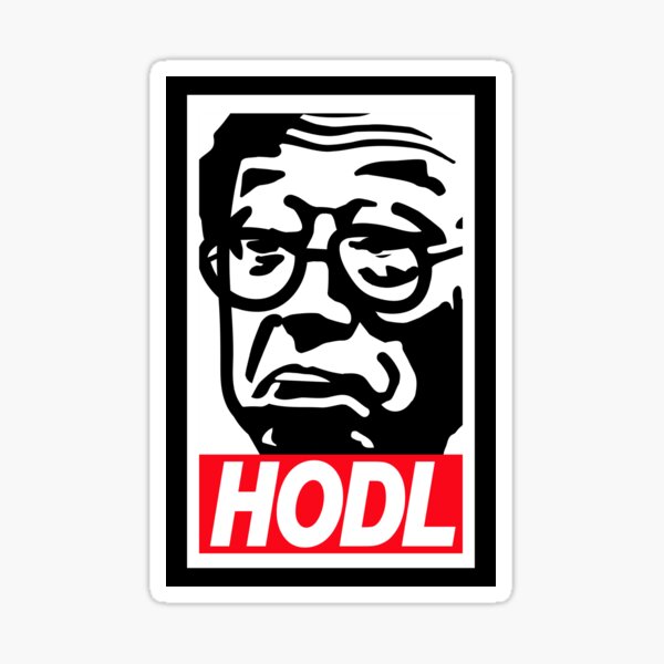 significan "mantener" bitcoins (en lugar de venderlos).
La palabra "HODL" surgió por primera vez en un foro donde un HODLER borracho escribió mal la palabra "hold". (Una publicación que vale la pena leer).
Para hodl o hodling es probablemente el mejo Pegatina
