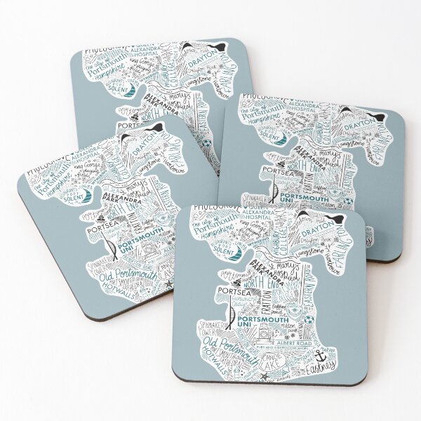 Item preview, Typographic Map of Portsmouth, Hampshire Artwork designed and sold by 2sistersuk.