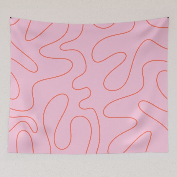 Item preview, Squiggle Abstract Pattern Pink and Orange designed and sold by kierkegaard.