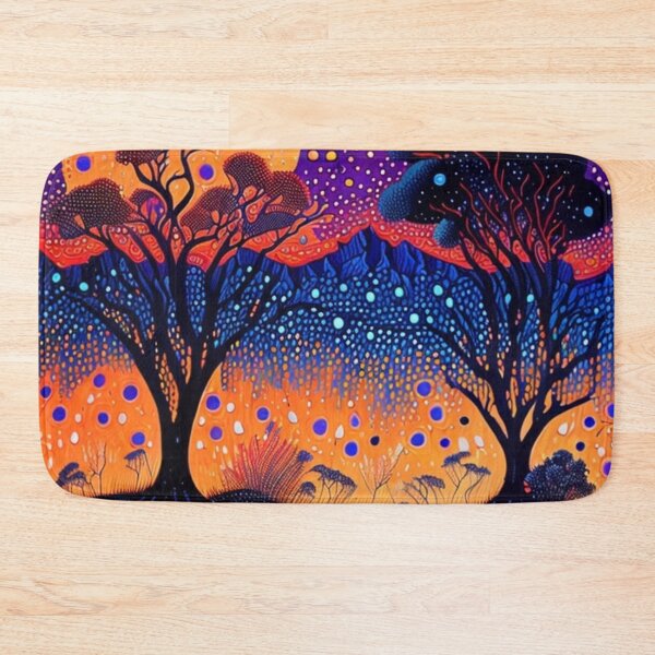 Item preview, Two Trees Aboriginal Dot Painting Artwork Nature  designed and sold by Michael Voyler.