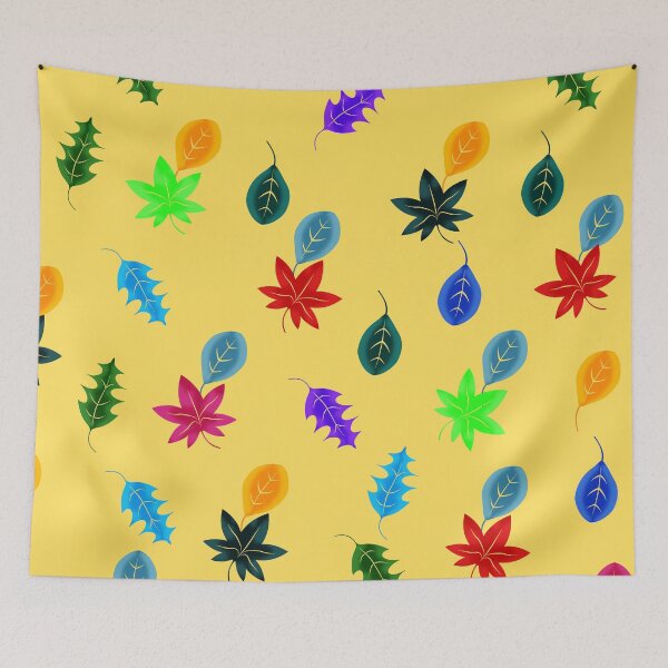 Item preview, Yellow Multi colour leaf design designed and sold by Mahi85.