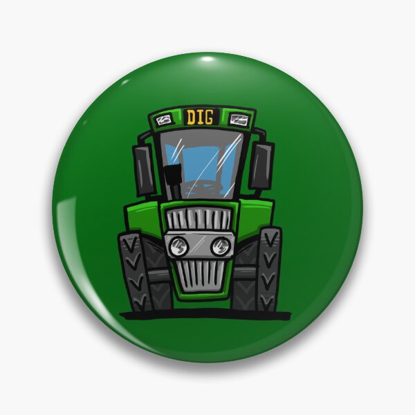 Item preview, Green Cartoon Tractor designed and sold by Yeomans Cartoons.