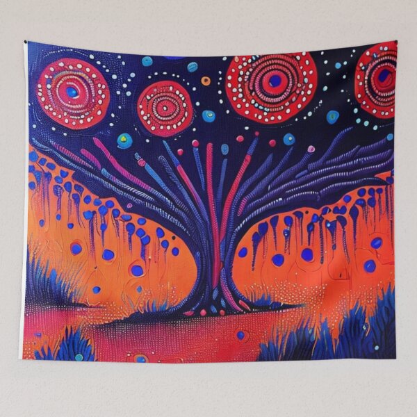 Item preview, Aboriginal Tree of Life Dot Painting Artwork Nature  designed and sold by Michael Voyler.