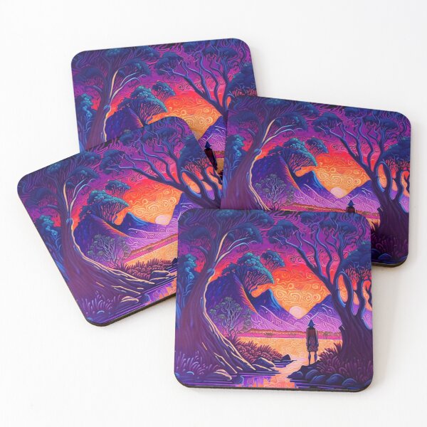 Item preview, River of Life Aboriginal Art Mountain Landscape Painting  designed and sold by Michael Voyler.