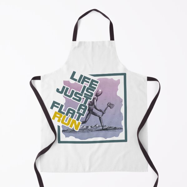 Item preview, "life is just a flat run" qoute themed graphic design by ironpalette designed and sold by ironpalette.