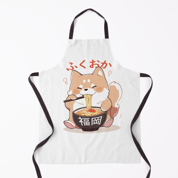 Item preview, Shiba Inu Enjoying Ramen Anime Sticker designed and sold by Jon-Bear.