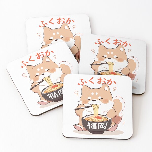 Item preview, Shiba Inu Enjoying Ramen Anime Sticker designed and sold by Jon-Bear.