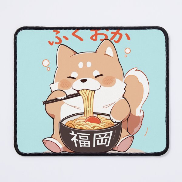 Item preview, Shiba Inu Enjoying Ramen Anime Sticker designed and sold by Jon-Bear.