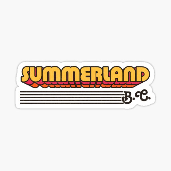 Vista previa del artículo con la obra «Summerland, BC | Rayas retro», diseñado y vendido por retroready.