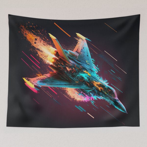 Item preview, Neon Fighter Jet 1 designed and sold by AstroRisq.