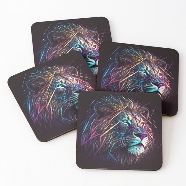 Item preview, Neon Geometric Lion 1 designed and sold by AstroRisq.