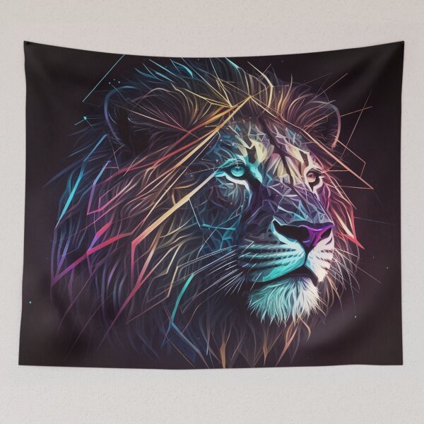 Item preview, Neon Geometric Lion 1 designed and sold by AstroRisq.