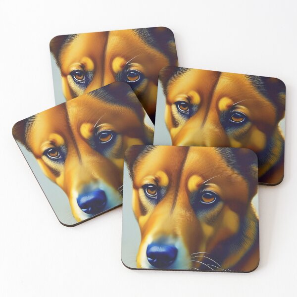 Artikelvorschau, Hundeportrait, pastos, Ai Generated Art entworfen und verkauft von ACC .