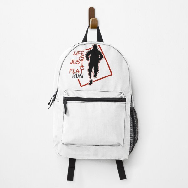 Item preview, "life is just a flat run" qoute themed graphic design by ironpalette designed and sold by ironpalette.