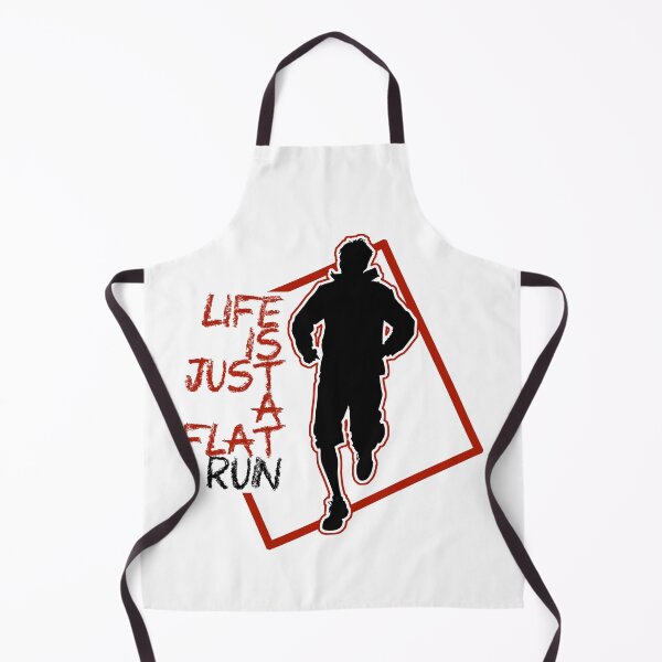 Item preview, "life is just a flat run" qoute themed graphic design by ironpalette designed and sold by ironpalette.