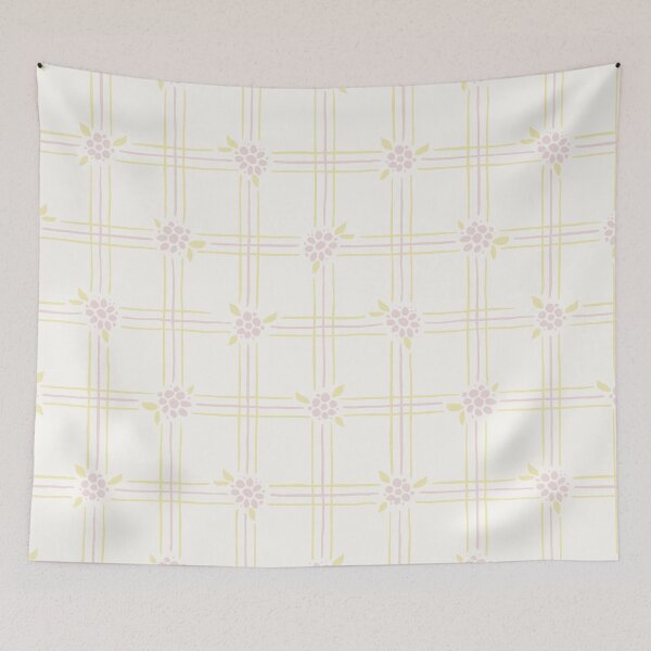 Item preview, Little Flowers and Stripes - Pink and yellow designed and sold by Studio Valko.