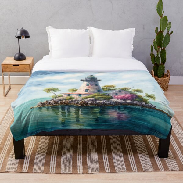 Item preview, Faro tropical palmeras isla pintura designed and sold by tsuttles.