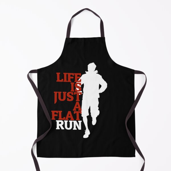 Item preview, "life is just a flat run" qoute themed graphic design by ironpalette designed and sold by ironpalette.
