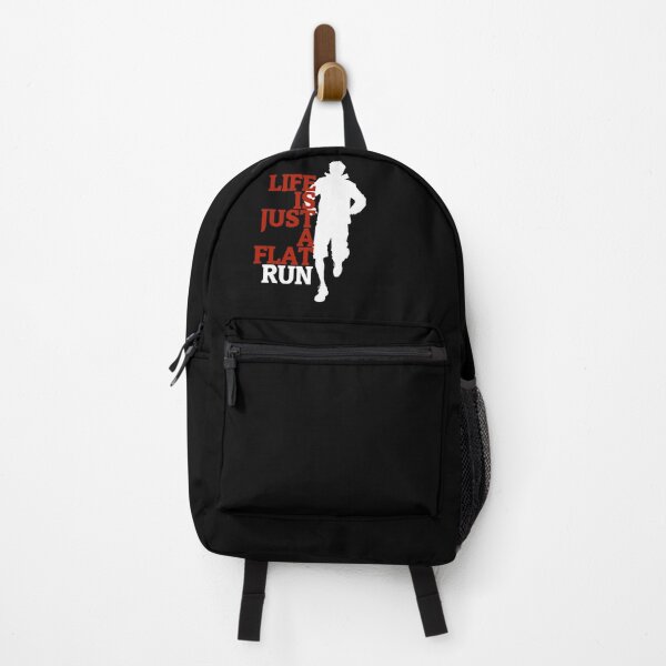 Item preview, "life is just a flat run" qoute themed graphic design by ironpalette designed and sold by ironpalette.