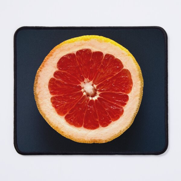 Item preview, Sliced Grapefruit on a Blue Plate: A Refreshing Citrus Delight designed and sold by SergeiLorgus.