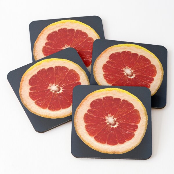 Item preview, Sliced Grapefruit on a Blue Plate: A Refreshing Citrus Delight designed and sold by SergeiLorgus.