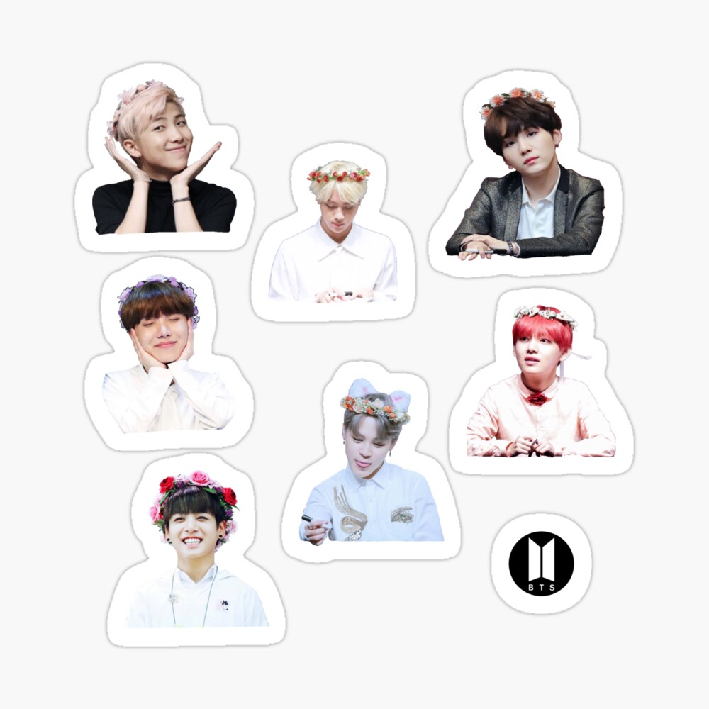 bts sticker sheet photographic print for sale by lightdreamers redbubble