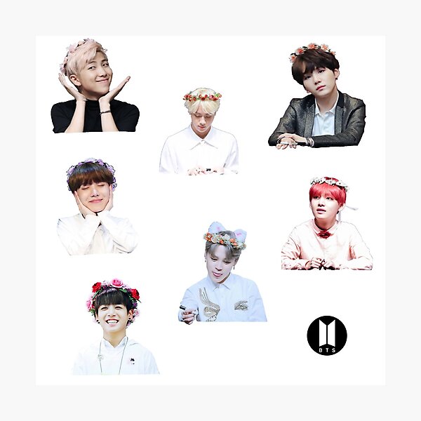 bts sticker sheet photographic print by lightdreamers redbubble