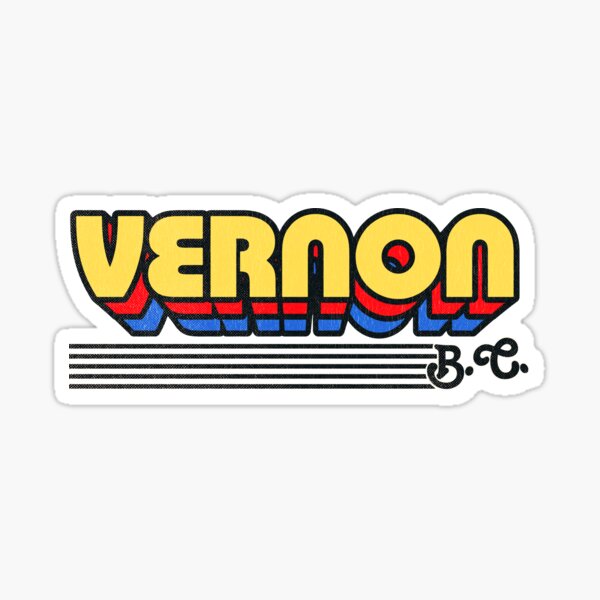 Vista previa del artículo con la obra «Vernon, BC | Rayas retro», diseñado y vendido por retroready.