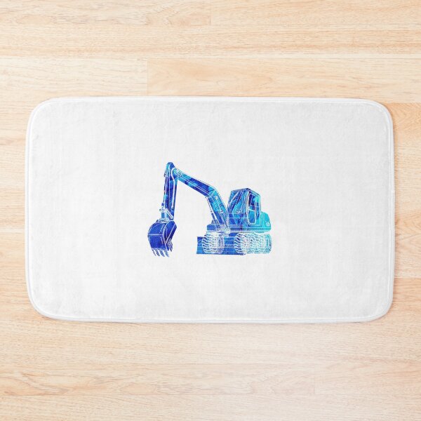 Item preview, excavator, construction vehicle, driving an excavator, graffiti, blue designed and sold by theherbst131313.