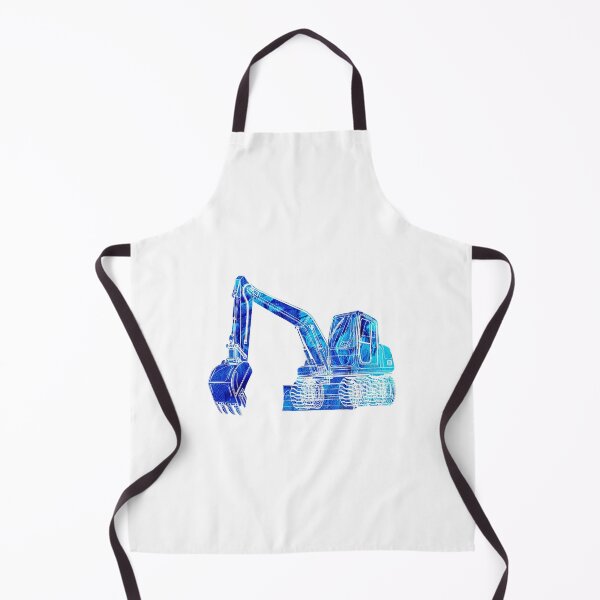 Item preview, excavator, construction vehicle, driving an excavator, graffiti, blue designed and sold by theherbst131313.