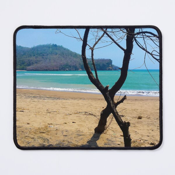 Item preview, Ve a través de dos troncos de pino curvos a una playa de arena designed and sold by kall3bu.