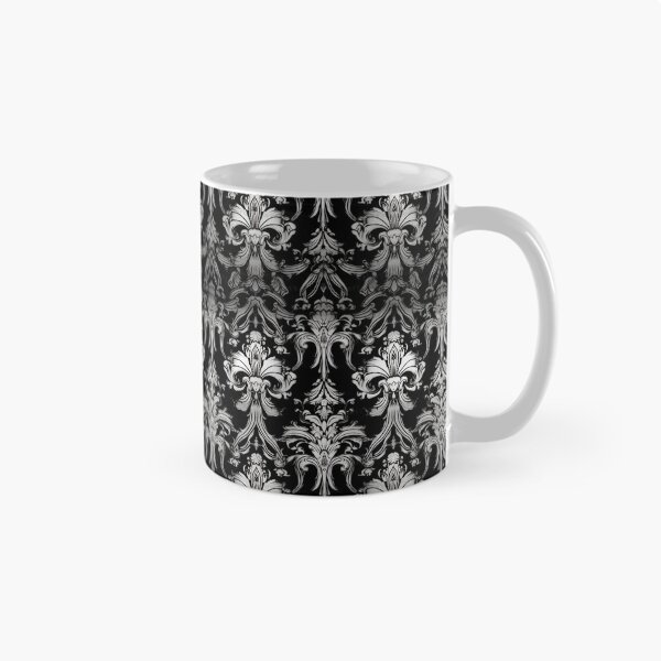 Item preview, Black and Silver Damask Pattern designed and sold by loraleiffxi.