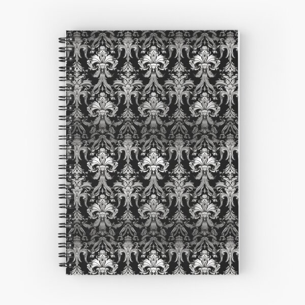 Item preview, Black and Silver Damask Pattern designed and sold by loraleiffxi.