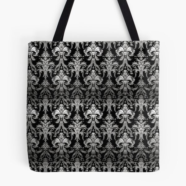 Item preview, Black and Silver Damask Pattern designed and sold by loraleiffxi.