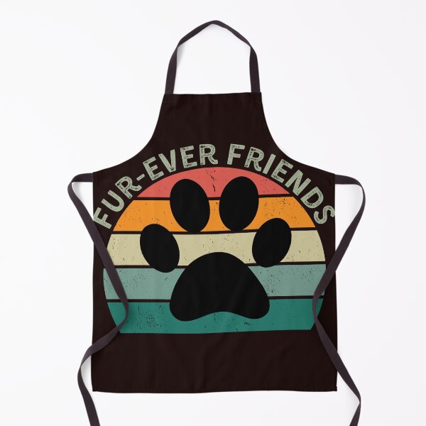 Item preview, Fur-ever (Forever) Friends Paw Print Retro Sunset designed and sold by ShopFanCreation.