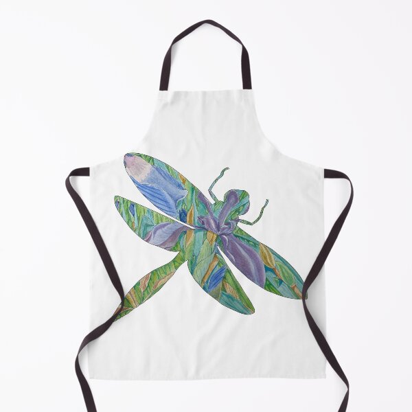 Item preview, Watercolor Dragonfly Iris Floral Silhouette designed and sold by Sproutopia-Art.