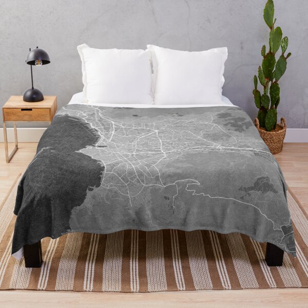 Item preview, Map of Marseille (France) in gray vintage style designed and sold by blursbyai.