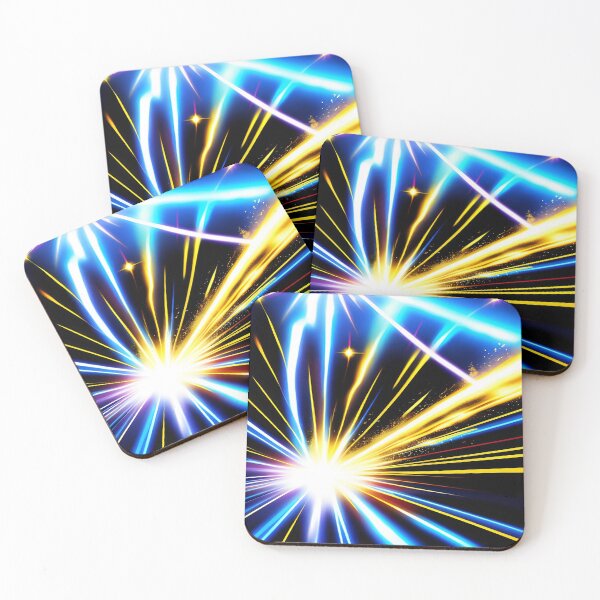 Item preview, Starbursts of Blue Yellow and Purple in the Midnight Sky designed and sold by deniselynnimage.